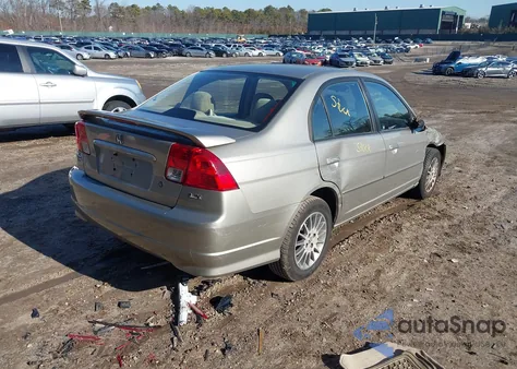 2005 Honda Civic Lx из США, поврежденный, VIN 2HGES16535H562133